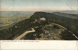 View from Summit of Mt. Tom Holyoke, MA Postcard Postcard Postcard