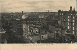 Bird's-Eye View from Hotel Madison Toledo, OH Postcard Postcard Postcard