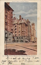 Portland Hotel, Marquam and Oregonian Buildings Postcard Postcard Postcard