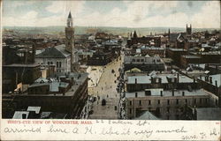 Bird's-Eye View Worcester, MA Postcard Postcard Postcard