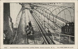 Shooting the Chutes, Luna Park Coney Island, NY Postcard Postcard Postcard