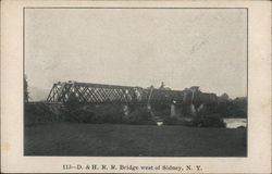 D. & H. R. R. Bridge Sidney, NY Postcard Postcard Postcard