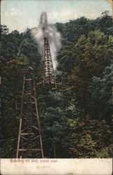 Shooting Oil Well, Scene Near Postcard