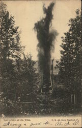 Torpedoing an Oil Well Postcard