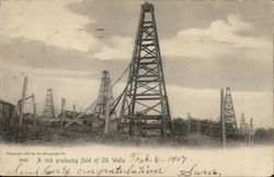 A Rich Producing Field of Oil Wells Postcard