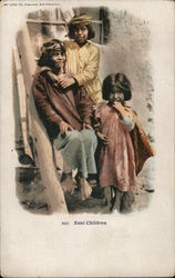 Three Zuni Children Posing Together Native Americana Postcard Postcard Postcard