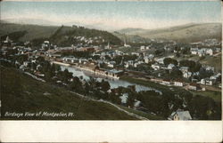 Birdseye View of Montpelier, Vt Vermont Postcard Postcard Postcard