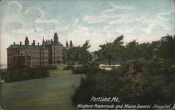 Western Promenade and Maine General Hospital Portland, ME Postcard Postcard Postcard