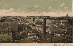 Bird's Eye View from the Bey State Building Lawrence, MA Postcard Postcard Postcard