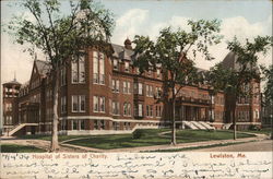 Hospital of Sisters of Charity Lewiston, ME Postcard Postcard Postcard