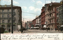 Main Street, North of Court Square Springfield, MA Postcard Postcard Postcard