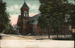 First Baptist Church New Castle, PA Postcard Postcard Postcard
