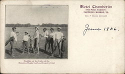 Rare Black Caddies Hampton Roads Golf and Country Club Fort Monroe, VA Postcard Postcard Postcard