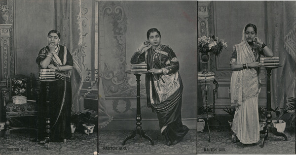 Set of 3: Nautch Girl Hindi Dancing Women India