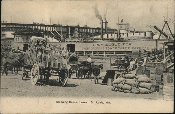 Shipping Scene, Levee St. Louis Missouri