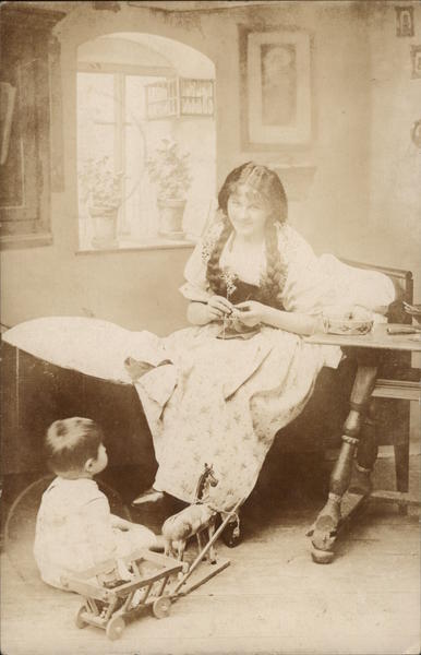 Woman and Boy in Home Germany