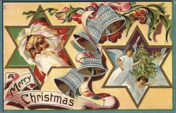 Santa, Angels, Bells - A Merry Christmas Santa Claus