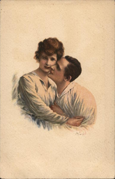 Couple Embracing, Casual Dress Couples