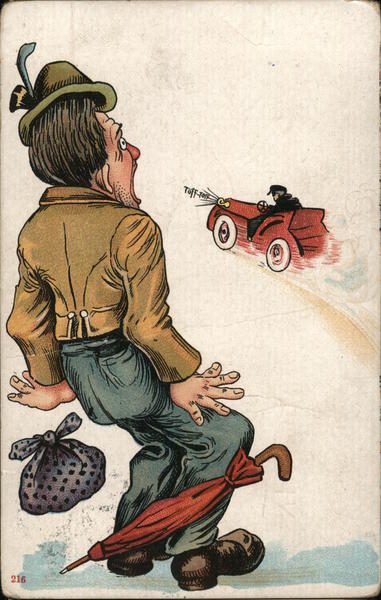 Man left behind by speeding car Cars