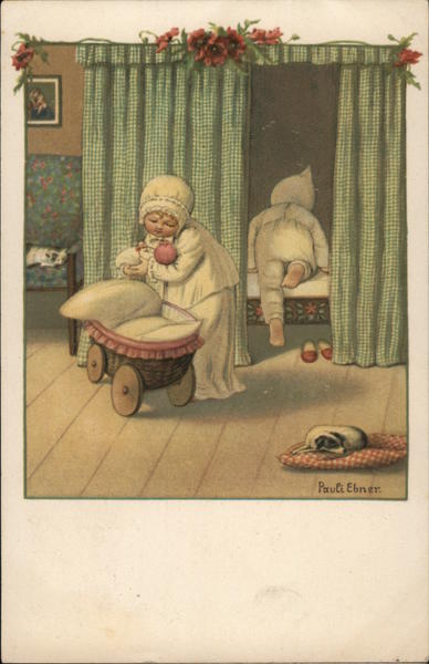 Two Children Going to Bed by Paula Ebner Pauli Ebner