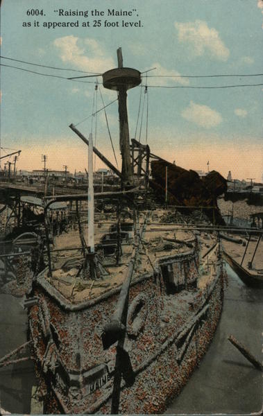 Shipwreck - Raising the Maine - as it appeared at 25 foot level