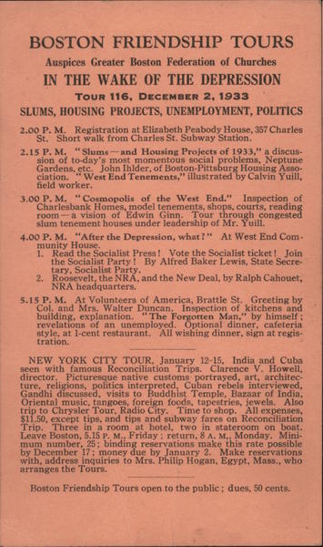 Text-Only Card: Boston Friendship Tours Religious