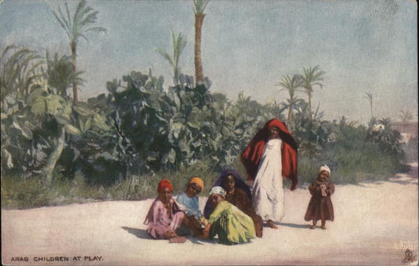Arab Children at Play - Illustration