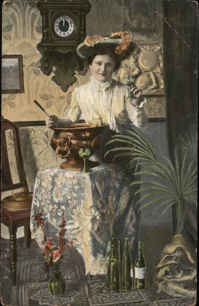 Woman Serving Alcoholic Punch Women