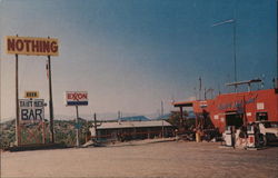 Gas Station and Bar Nothing, AZ Postcard Postcard Postcard