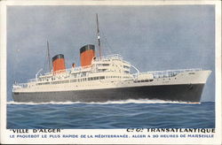 Ville D'Alger - CC Transatlatique Postcard