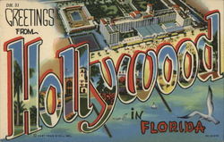 Greetings from Hollywood Florida Postcard Postcard Postcard