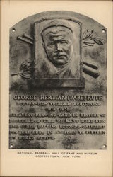 National Baseball Hall of Fameand Museum - Babe Ruth Plaque Postcard