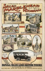 Royal Blue Motor Lines Massachusetts Postcard Postcard Postcard