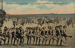 Bathing Beauties on the Beach Postcard
