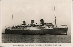 Furness Bermuda Line, Q.T.E.V. "Monarch of Bermuda" Postcard
