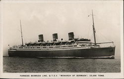 Furness Bermuda Line, Q.T.E.V. "Monarch of Bermuda" Steamers Postcard Postcard Postcard