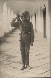 Soldier Saluting Postcard