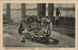 Burning Ghat Calcutta, India Postcard Postcard