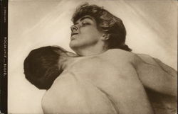 Nude Couple Kissing Postcard
