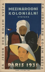 Paris Colonial Exposition 1931 (Czech) 1931 Paris Colonial Exposition Postcard Postcard