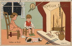 Joyeux Noel Veillee de Noel Postcard