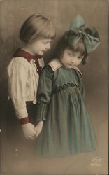 Boy & Girl Children Postcard Postcard