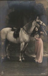 Girl and Horse Postcard