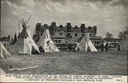 Sioux Indian Village 1933 Chicago World Fair Postcard Postcard