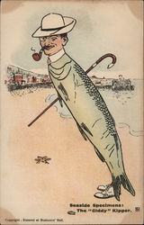 Comic Illustration Fish Man - Seaside Specimens: the "Giddy" Kipper Comic Illustration Fish Man - Seaside Specimens: the "Giddy" Kipper