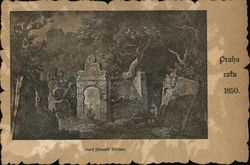 Praha rofu 1850 - Jewish Cemetary Judaica Postcard Postcard