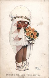 Strike's me. Me's your match! Postcard