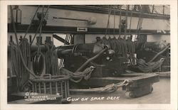 Gun on Spar Deck, USS Constitution Postcard