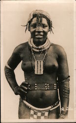 Nude Tribal Girl Postcard