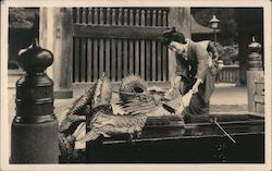 Sacred Japan - Dragon drinking fountain Postcard